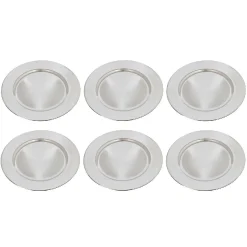 6er Set Dekoteller, 33 Cm, Silber