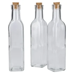 3er Set Flasche Mit Korken, 250 Ml