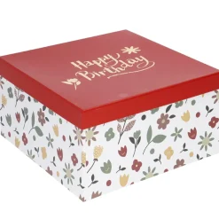 5er Set Geschenkkarton Motiv, Weiß