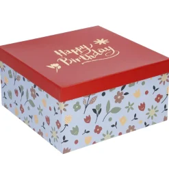 5er Set Geschenkkarton Motiv, Blau