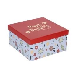 5er Set Geschenkkarton Motiv, Blau