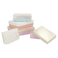 5er Set Geschenkkarton Punkte/Streifen