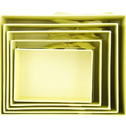 5er Set Geschenkkarton Schleife, Gelb