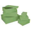 6er Set Geschenkkarton Uni, Hellgrün