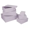 6er Set Geschenkkarton Uni, Flieder