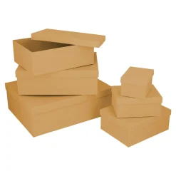 6er Set Geschenkkarton Uni, Peach