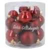 17er Set Glaskugeln Mix, Rot