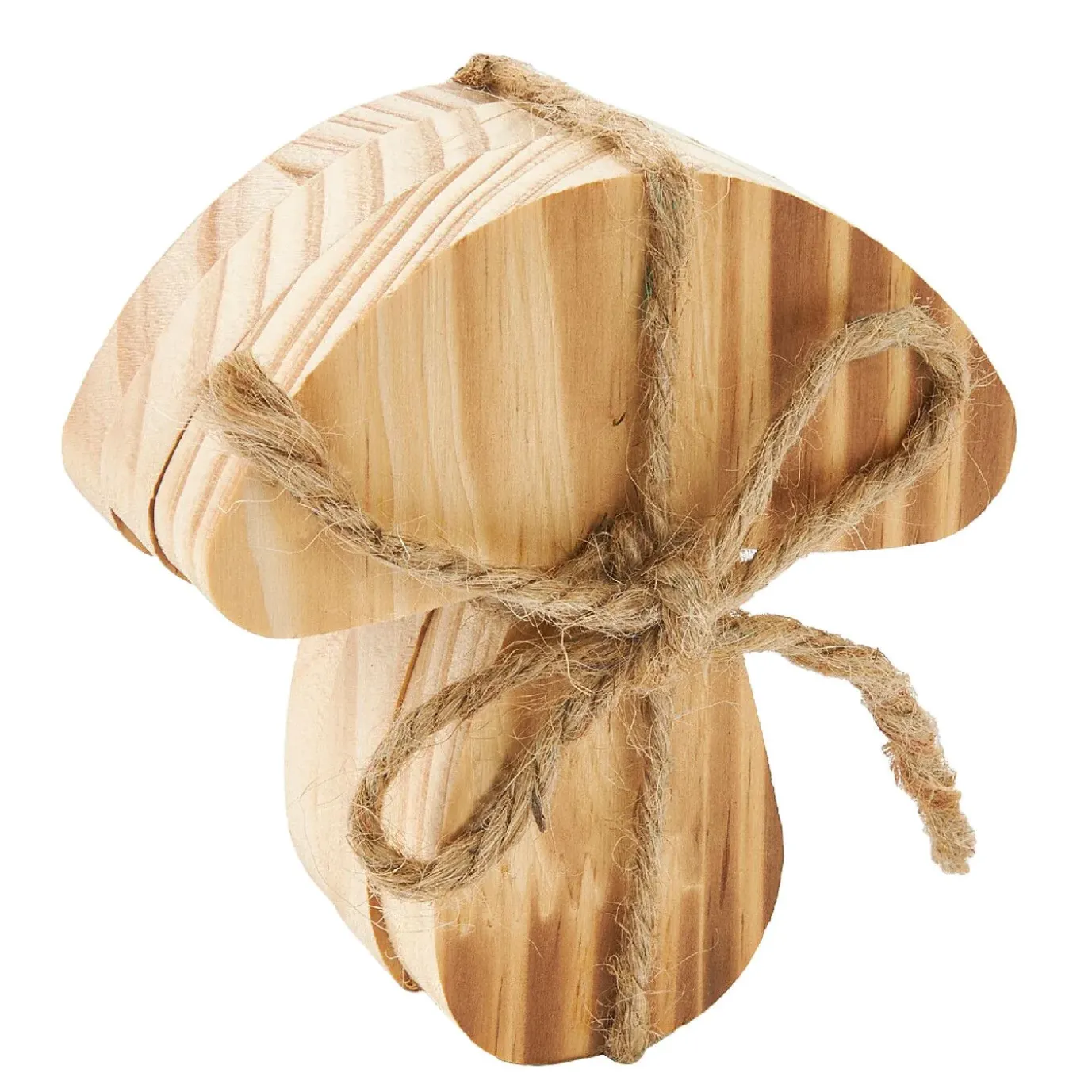 3er Set Holz-Deko Pilz/gebrannt