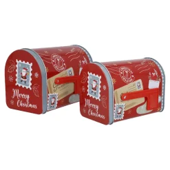 2er Set Keksdose Briefkasten, Rot