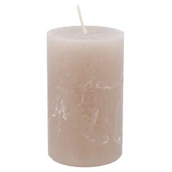 4er Set Kerze Rustik, Sand, 6 X 10 Cm