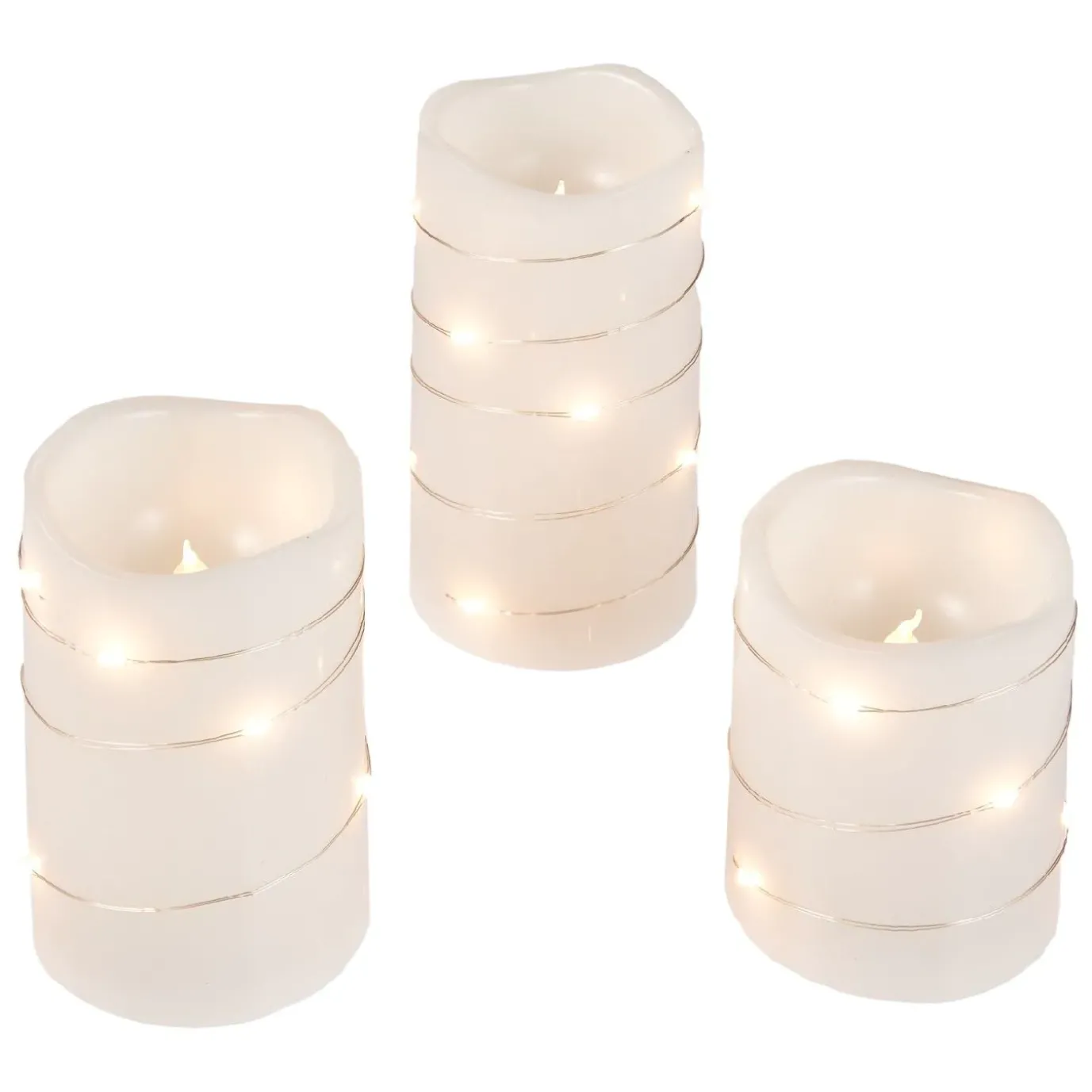 3er Set LED-Kerze Mit LED-Draht