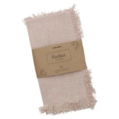 2er Set Platzset Fransen, Rosa, 33 X 48 Cm