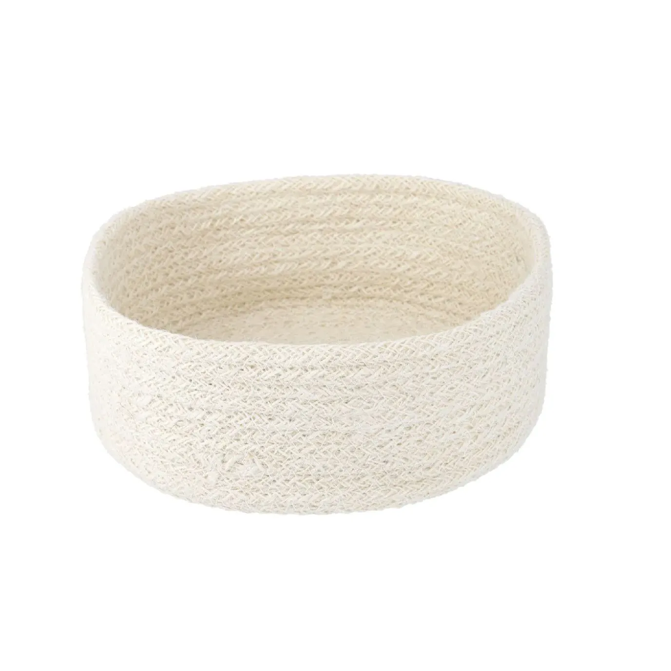 3er Set Schale Jute, Rund, Weiß