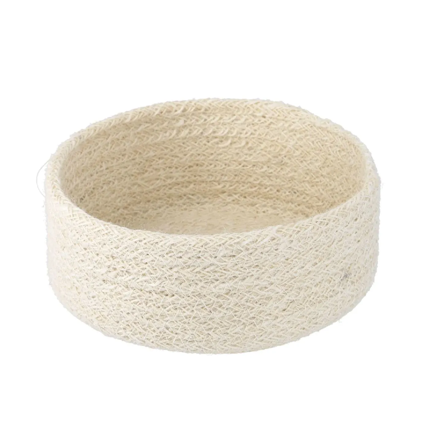 3er Set Schale Jute, Rund, Weiß