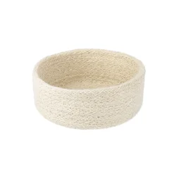 3er Set Schale Jute, Rund, Weiß