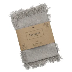 2er Set Serviette, Taupe, 35 X 35 Cm