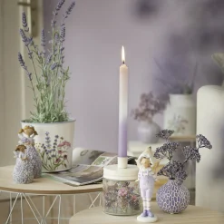 3er Set Stabkerze, Rosa/weiß/flieder, 25 Cm