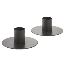 2er Set Untersetzer Stabkerze, Braun Matt, 8 X 3 Cm