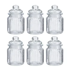 6er Set Vorratsglas Country, Geriffelt, 250 Ml