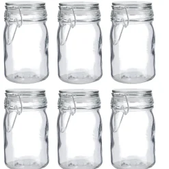 6er Set Vorratsglas Mit Bügelverschluss, 250 Ml