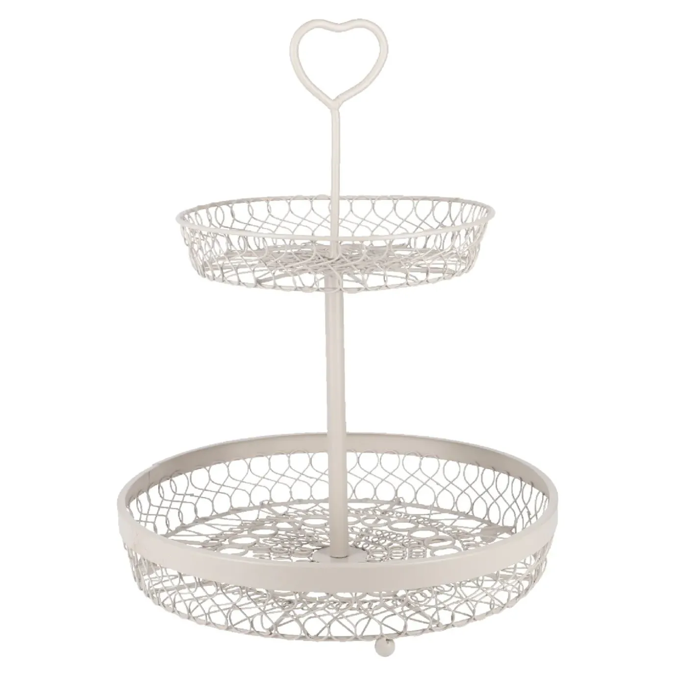 Etagere Nostalgie, 2 Körbe, Taupe, 35 Cm