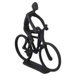 Fahrradfahrer, Schwarz, 24 X 6 X 23 Cm