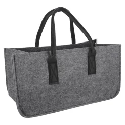 Filztasche Kamin, Dunkelgrau