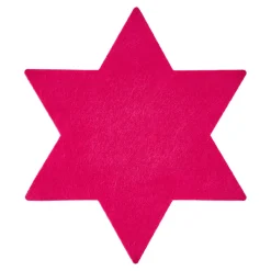 Filz-Untersetzer Stern, 25 Cm, Pink