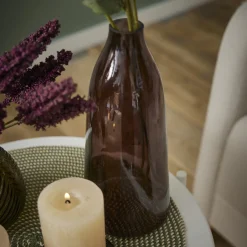 Flaschenvase Farbe, Dunkelbraun, 12 X 27 Cm
