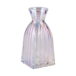 Flaschenvase Pearl, Rillen/eckig, 11 Cm