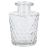 Flaschenvase Relief, Wabe, Klar, 10 Cm