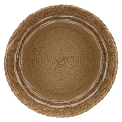 Flechtkorb Streifen, Natur/weiß, 31 X 27.5 Cm