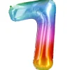 Folienballon Zahl 7, Bunt, 80 Cm
