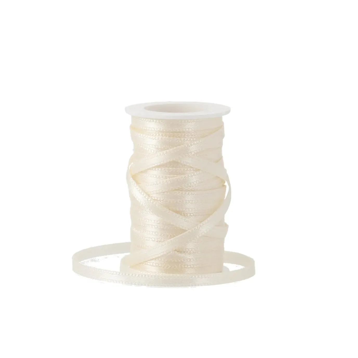 Geschenkband Satin, Creme, 3mm X 10m