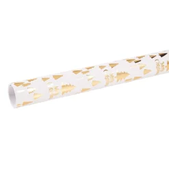 Geschenkpapier Prägung, Schrift/Baum/creme, 2 M