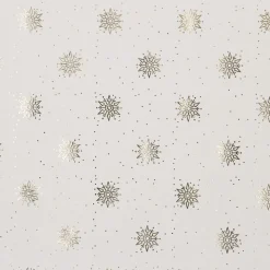 Geschenkpapier Prägung, Schneeflocke/creme, 2 M