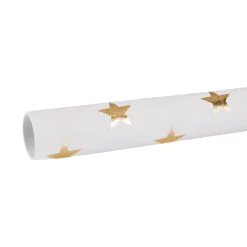 Geschenkpapier Stern, Creme/gold, 2 M