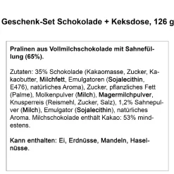 Geschenk-Set Schokolade + Keksdose, 126 G