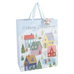 Geschenktüte Motiv, Häuser/bunt, 26 X 32 Cm