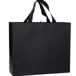 Geschenktüte Uni/matt, Schwarz, 36 X 31 Cm