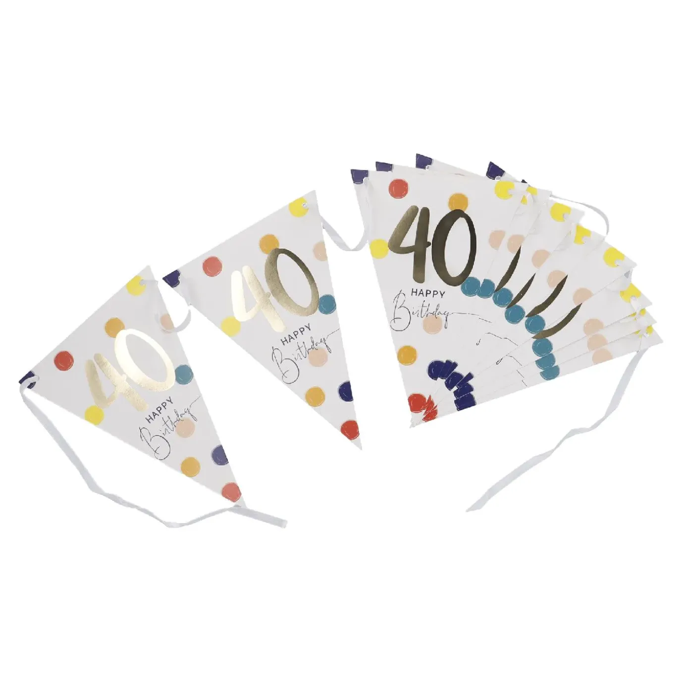 Girlande Geburtstag, 40, 300 Cm