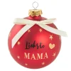 Glaskugel Spruch, Mama/rot/matt, 10 Cm