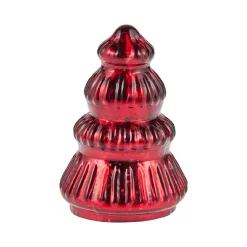 Glas-Tanne Antik, Rillen/rot, 6 X 9 Cm