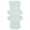 Glas-Vase Ringe, Doppel-Ring/mint, 20 Cm