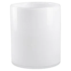 Glas-Vase Zylinder/Opal, Weiß, 12 X 14 Cm