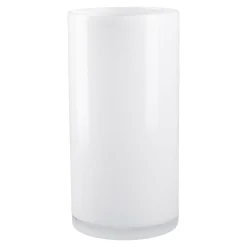 Glas-Vase Zylinder/Opal, Weiß, 12 X 24 Cm