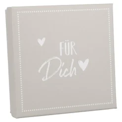 Gutscheinbox Für Dich/grau, 11 X 11 Cm