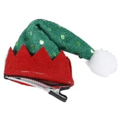 Haarclip Weihnachten/Mütze, Wichtel/grün
