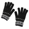 Handschuhe Schneeflocke, Schwarz