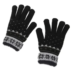 Handschuhe Schneeflocke, Schwarz